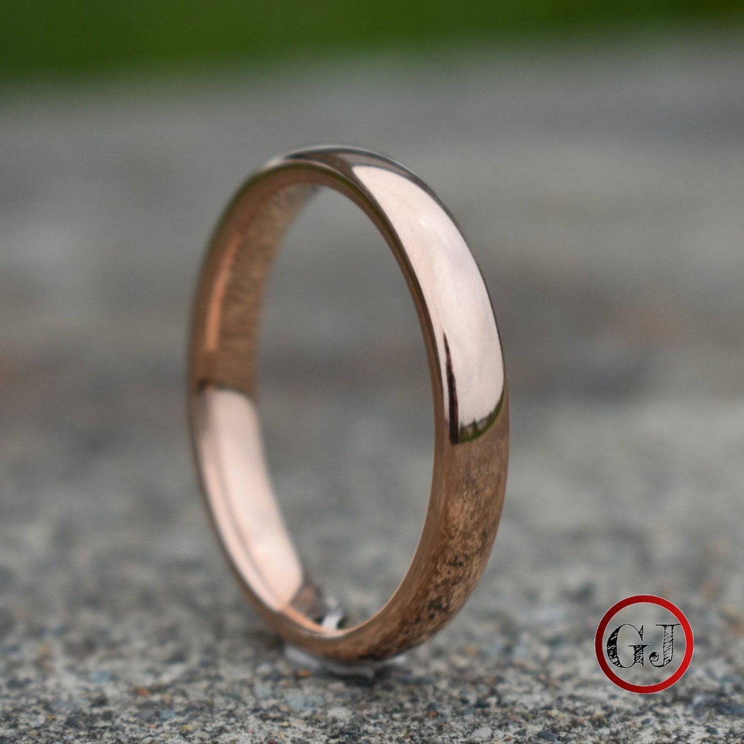 Tungsten Ring 4mm Classic Rose Gold Comfort fit band - Tungsten Titans