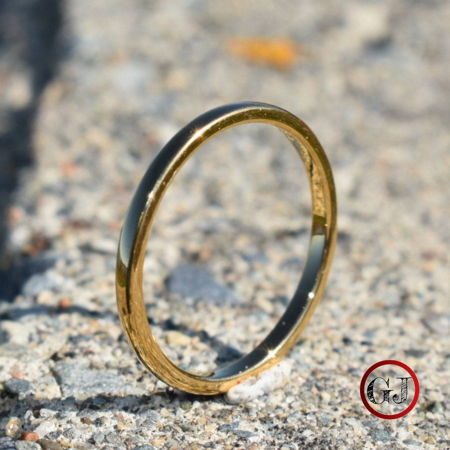 Tungsten 2mm Gold Ring - Tungsten Titans
