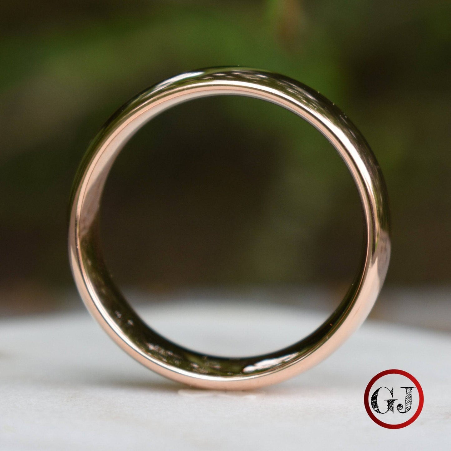High Polished Rose Gold 8mm Tungsten Ring - Tungsten Titans