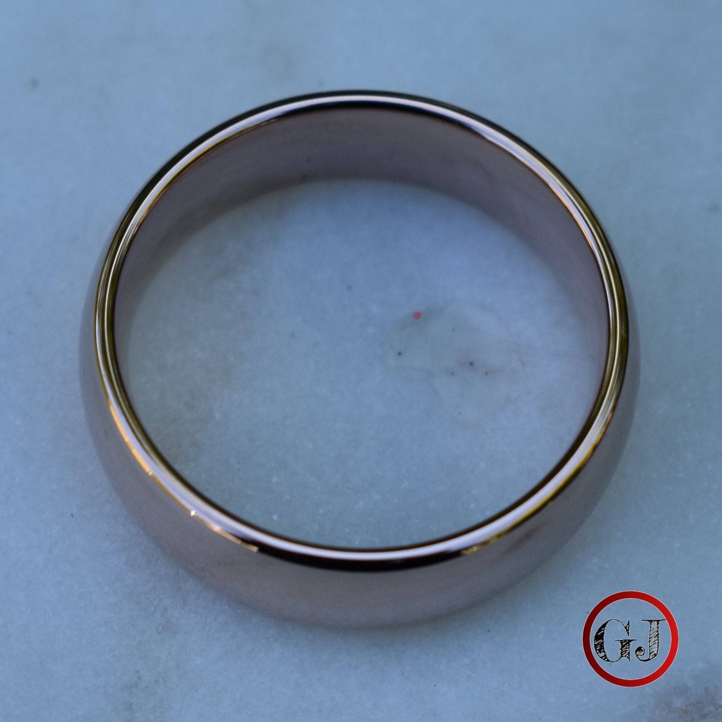 High Polished Rose Gold 8mm Tungsten Ring - Tungsten Titans