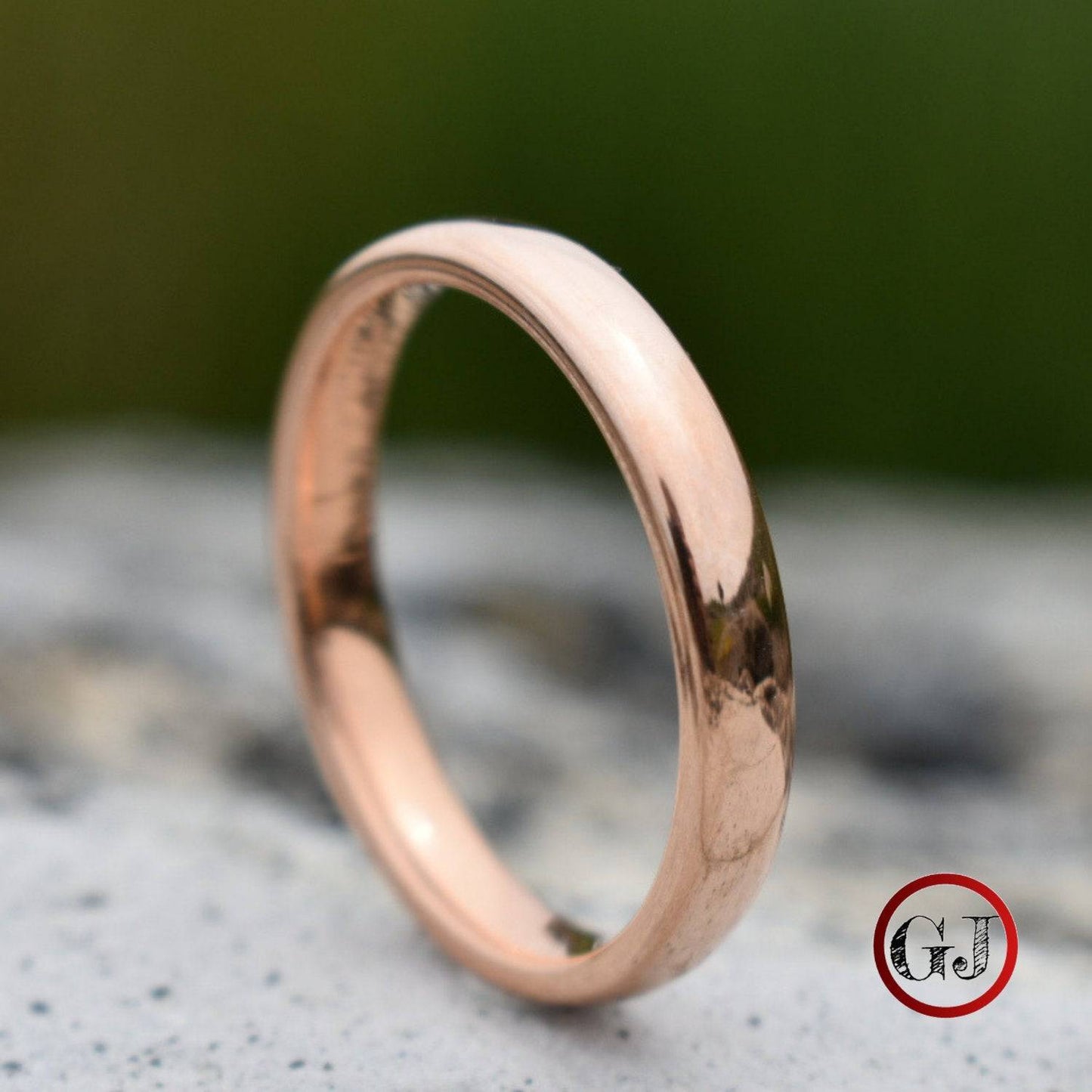Tungsten Ring 4mm Classic Rose Gold Comfort fit band - Tungsten Titans