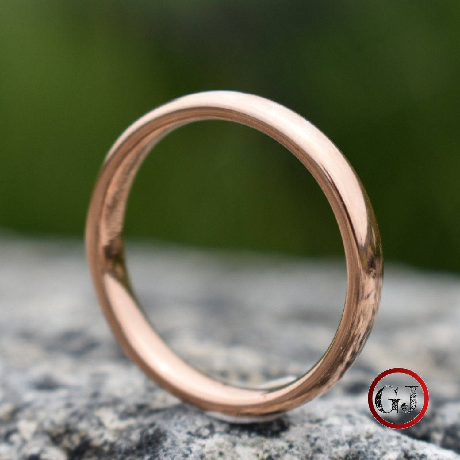 Tungsten Ring 4mm Classic Rose Gold Comfort fit band - Tungsten Titans