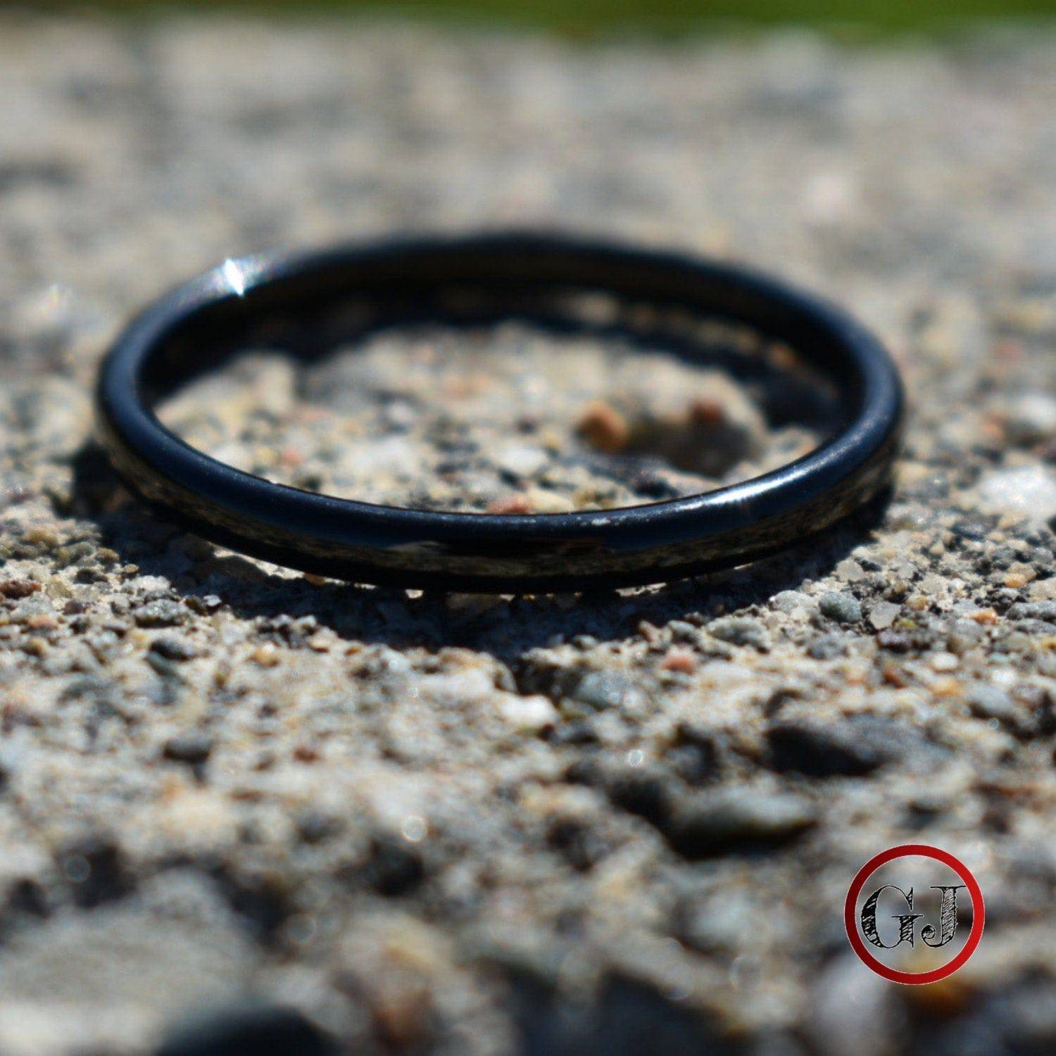 Tungsten 2mm Black Ring - Tungsten Titans