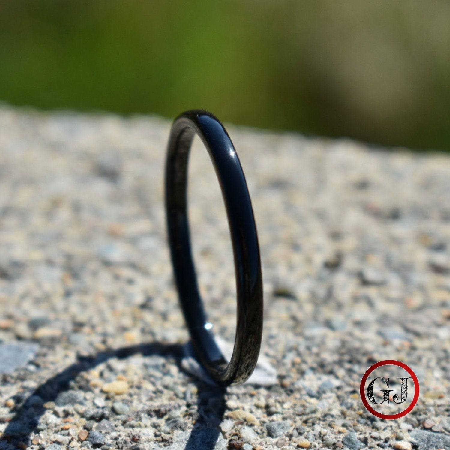 Tungsten 2mm Black Ring - Tungsten Titans