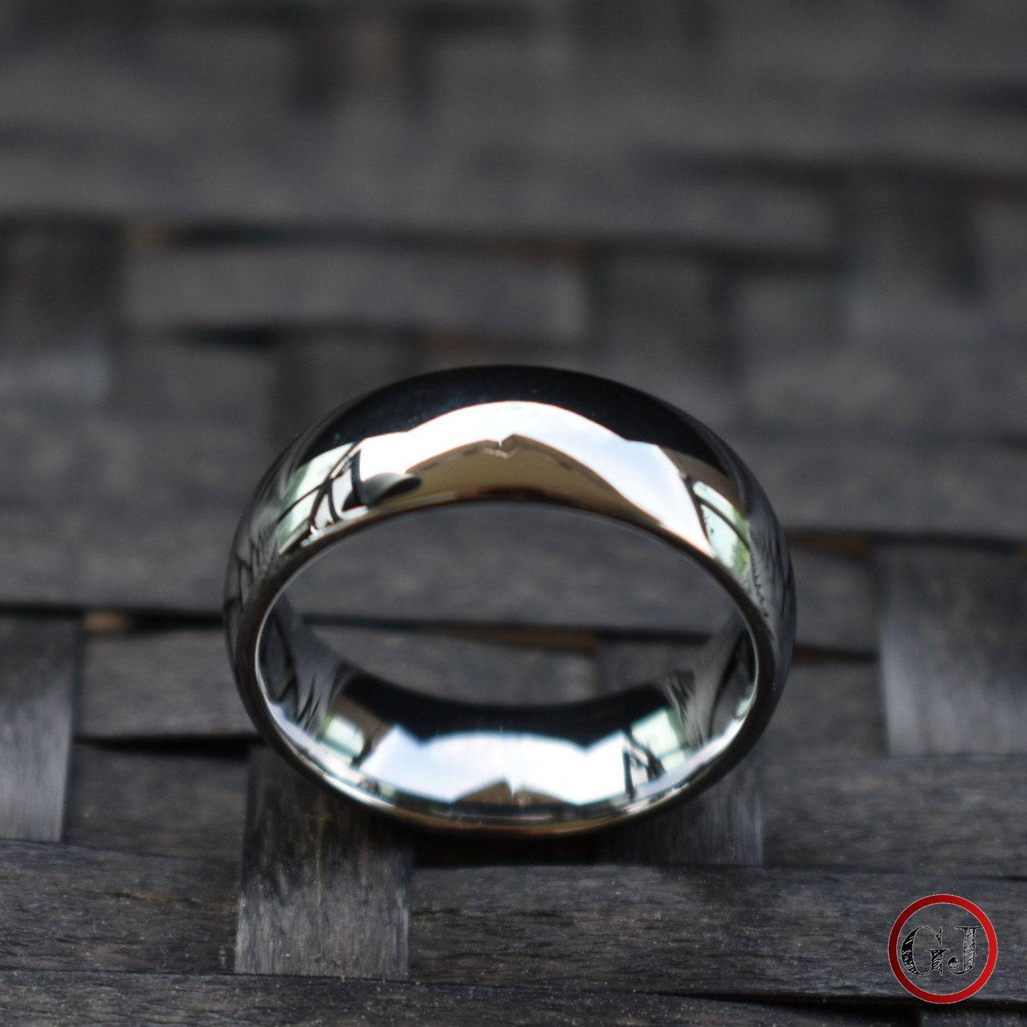 Tungsten 8mm Silver Dome Ring - Tungsten Titans