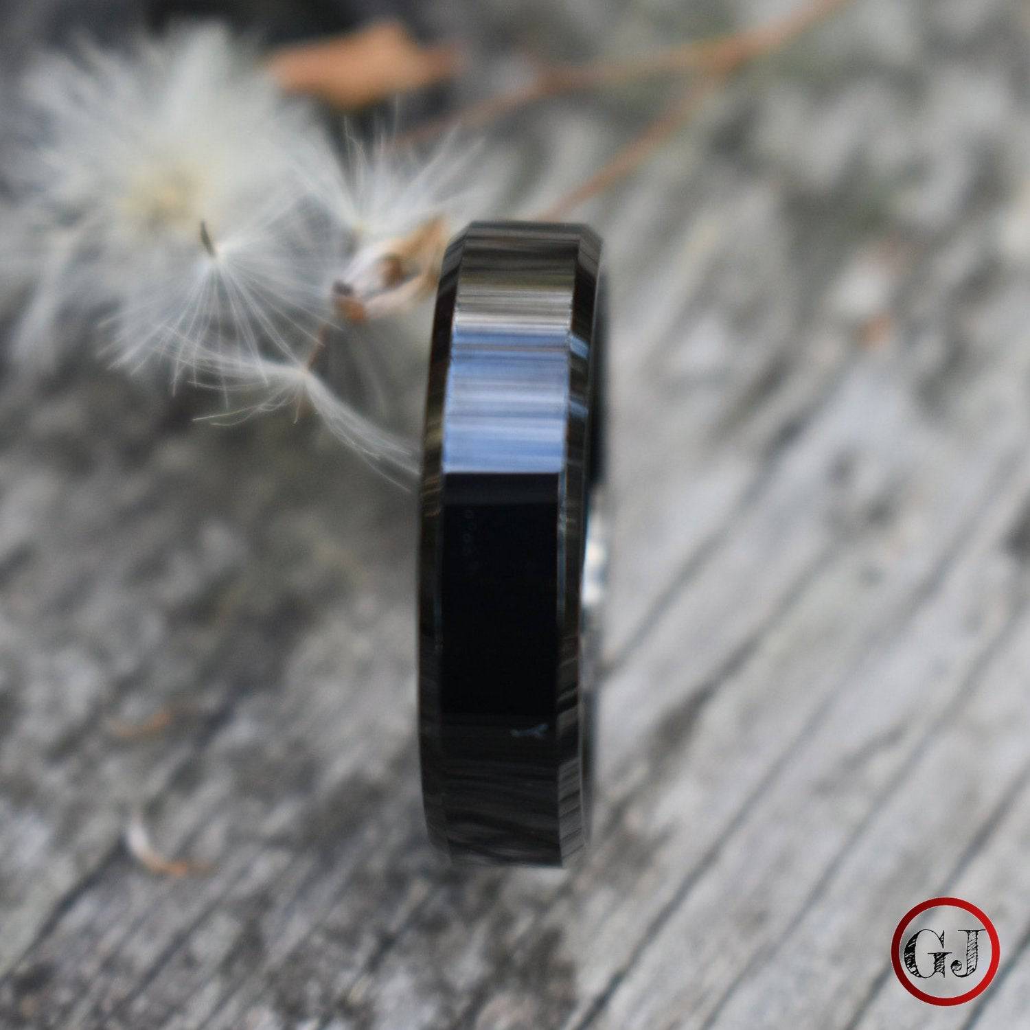 Black 6mm High Polished Tungsten Ring - Tungsten Titans