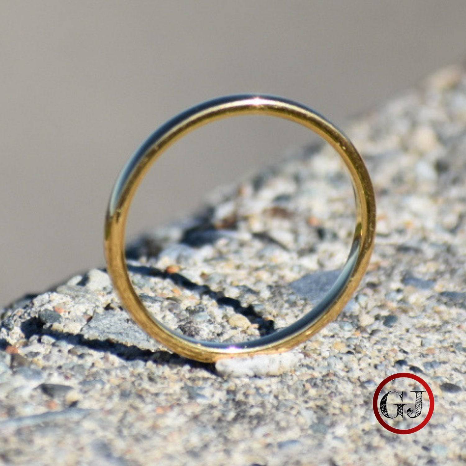 Tungsten 2mm Gold Ring - Tungsten Titans