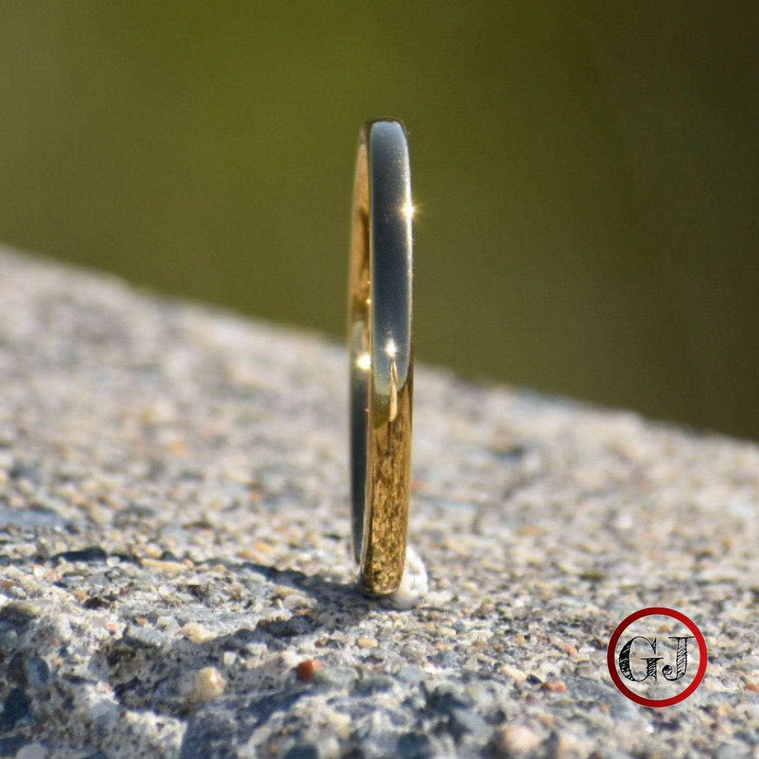 Tungsten 2mm Gold Ring - Tungsten Titans