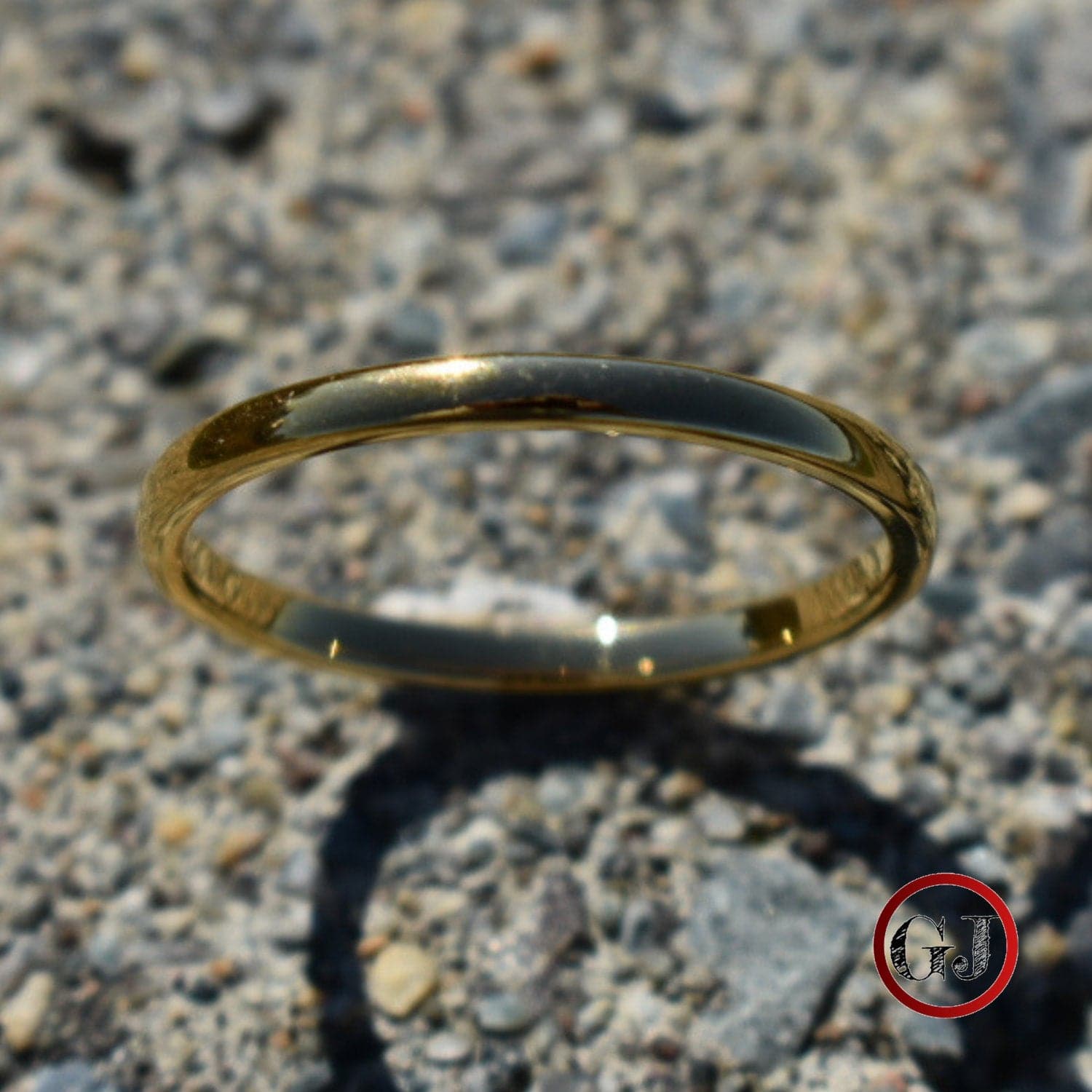 Tungsten 2mm Gold Ring - Tungsten Titans
