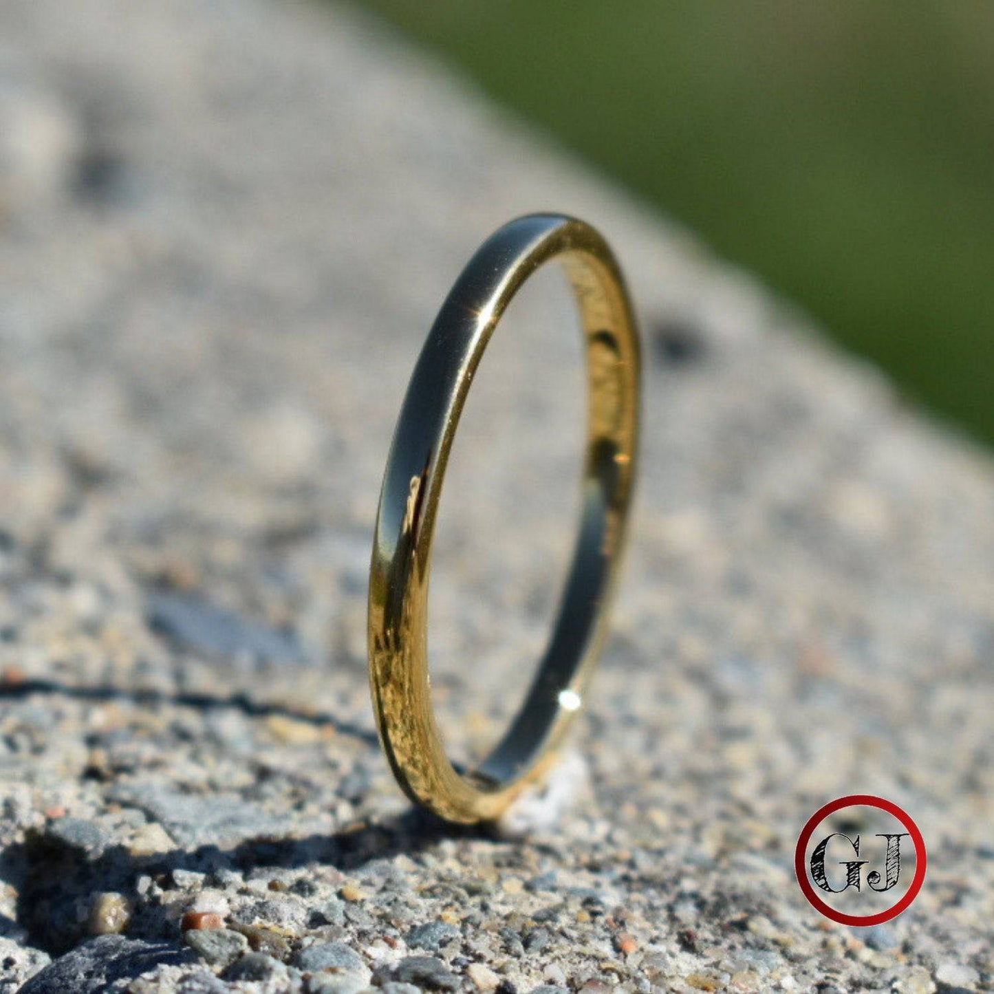 Tungsten 2mm Gold Ring - Tungsten Titans