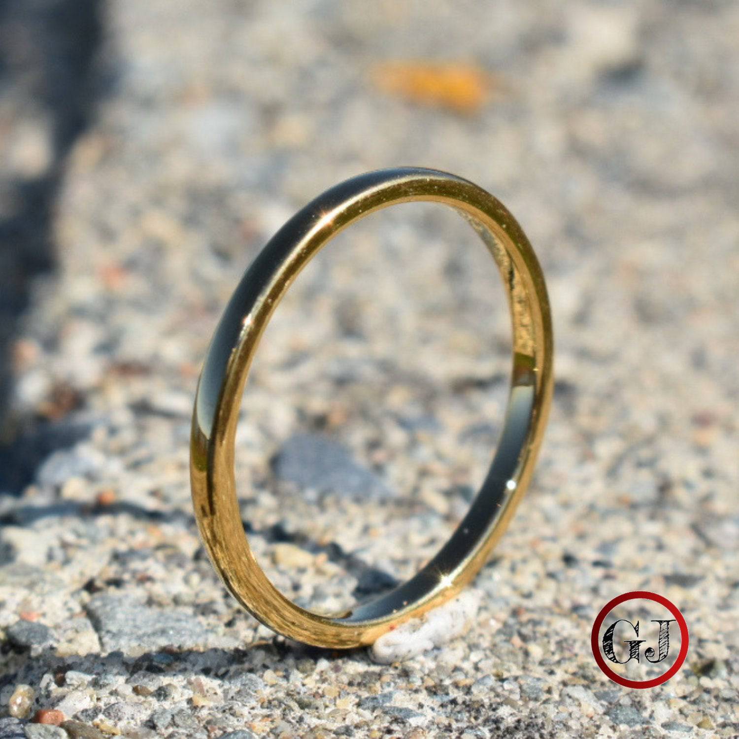 Tungsten 2mm Gold Ring - Tungsten Titans