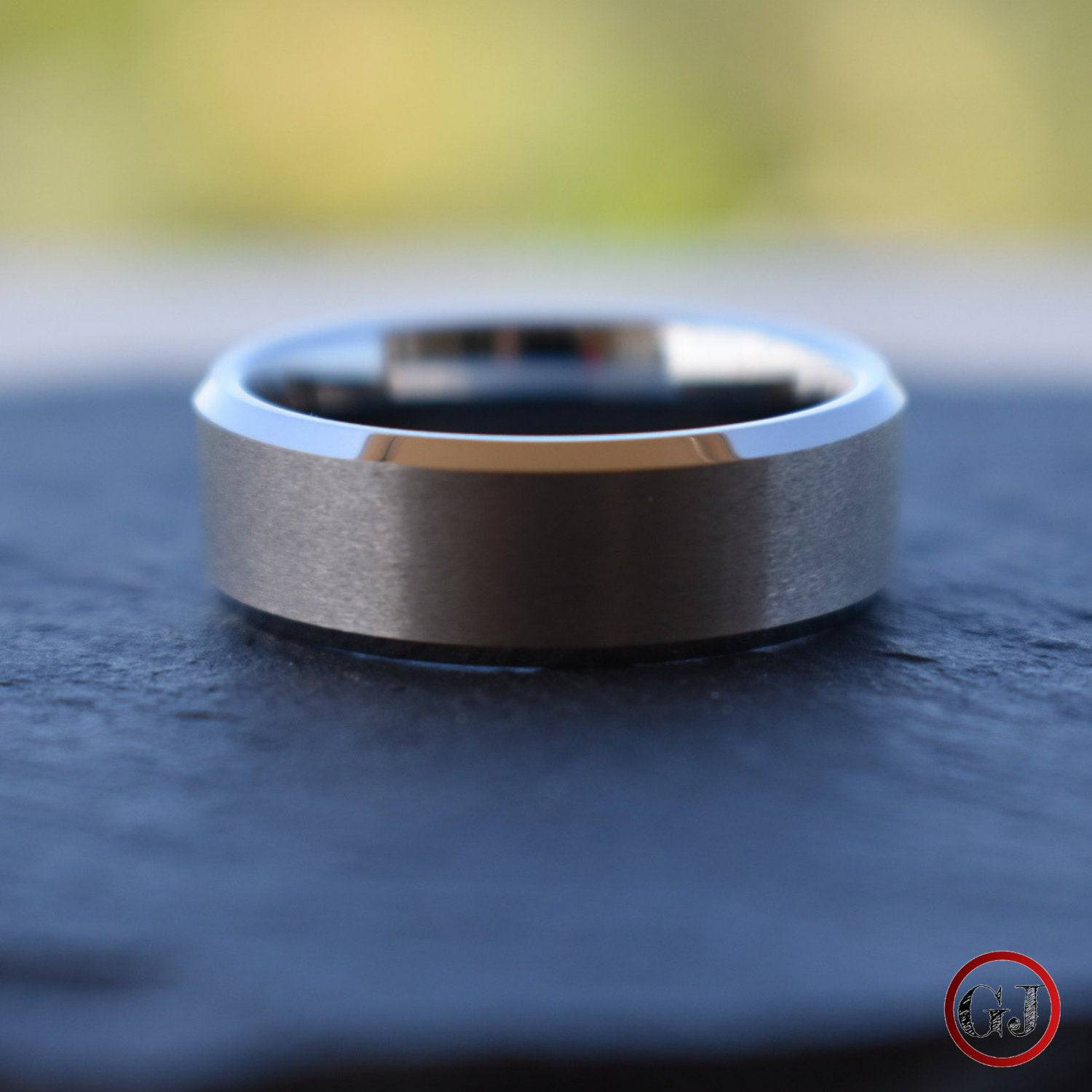 Tungsten 8mm Ring Brushed Silver - Tungsten Titans