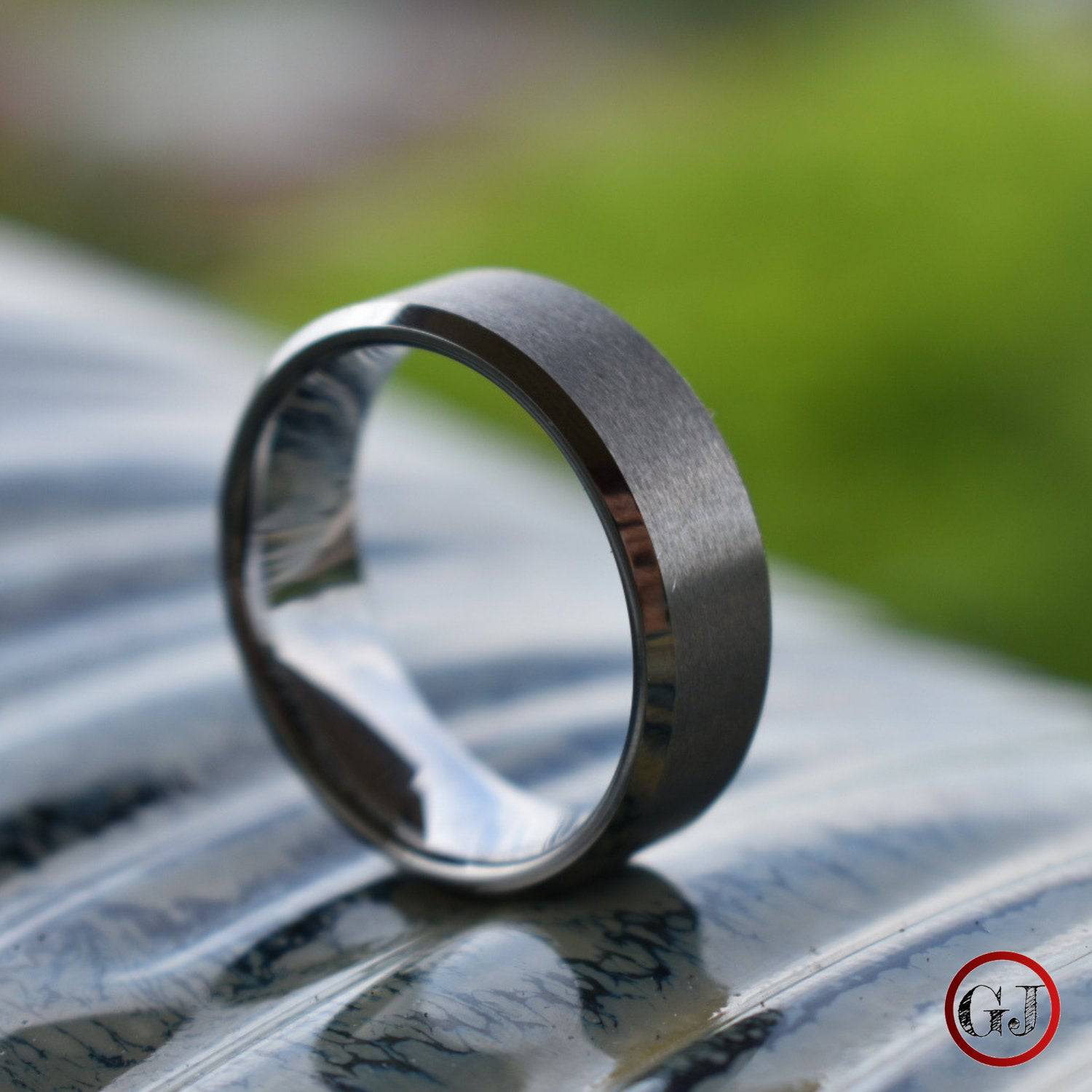 Tungsten 8mm Ring Brushed Silver - Tungsten Titans