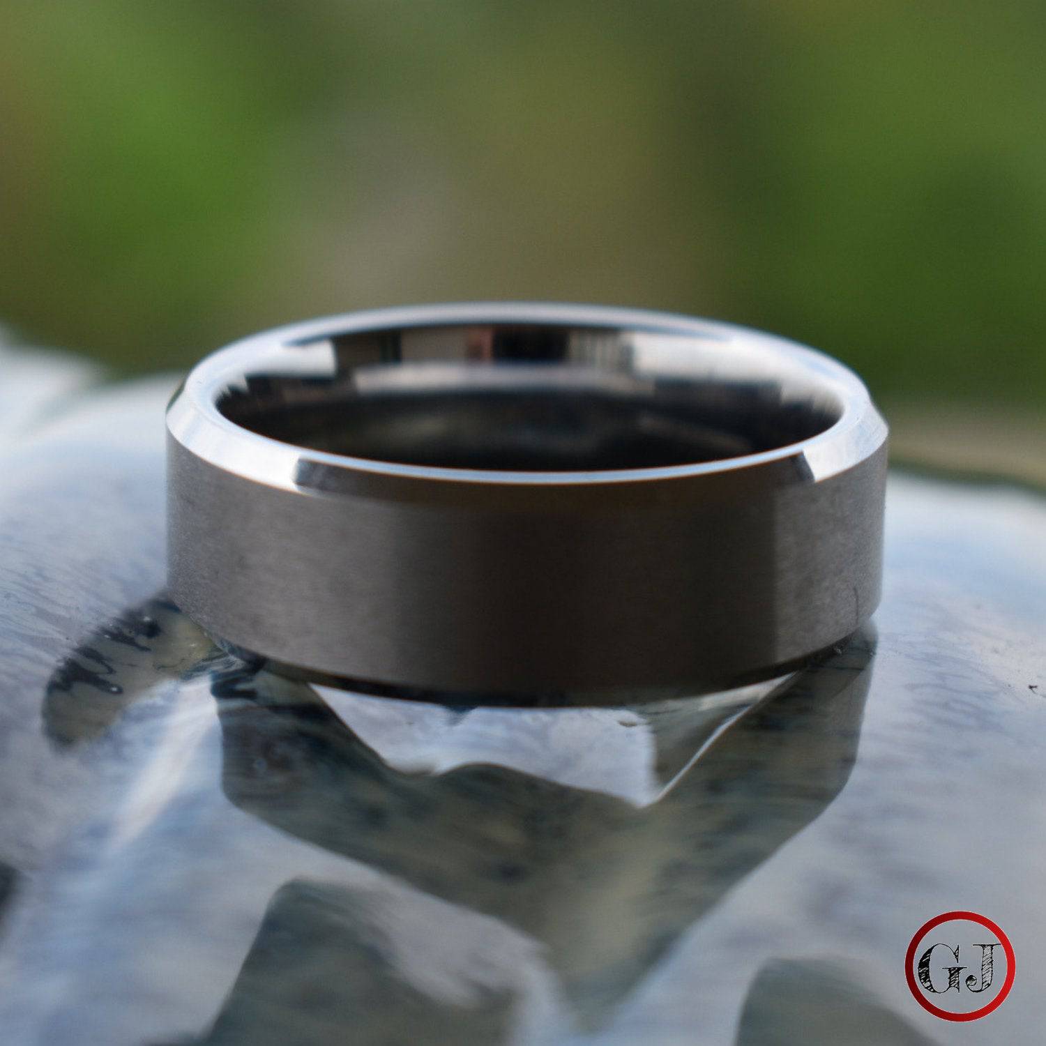 Tungsten 8mm Ring Brushed Silver - Tungsten Titans
