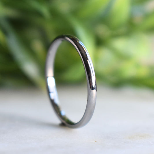 Tungsten 2mm Silver Ring - Tungsten Titans