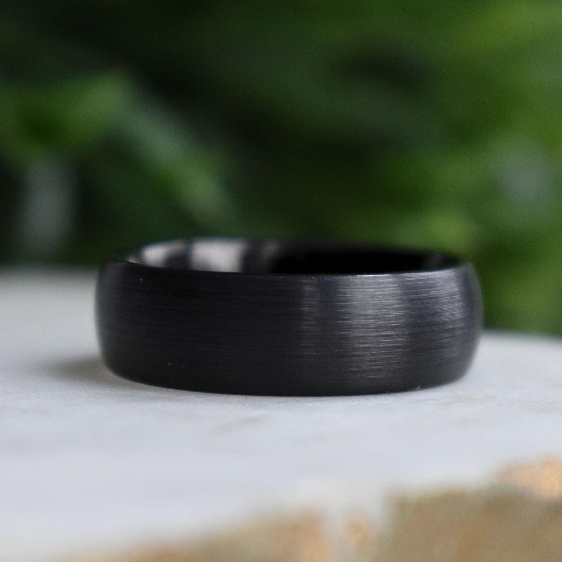 Black Brushed 8mm Tungsten Ring - Tungsten Titans