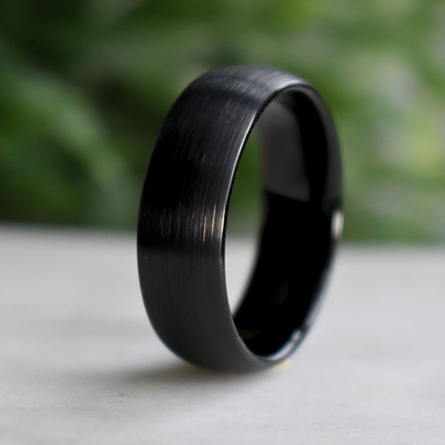 Black Brushed 8mm Tungsten Ring - Tungsten Titans