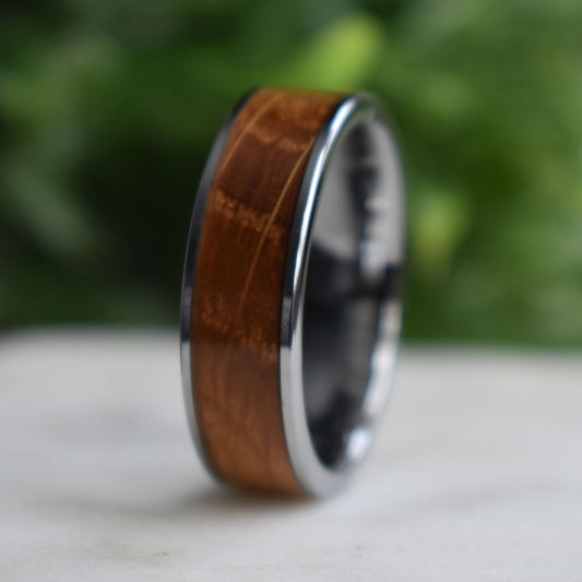 Whiskey Barrel 8mm Tungsten Ring - Tungsten Titans