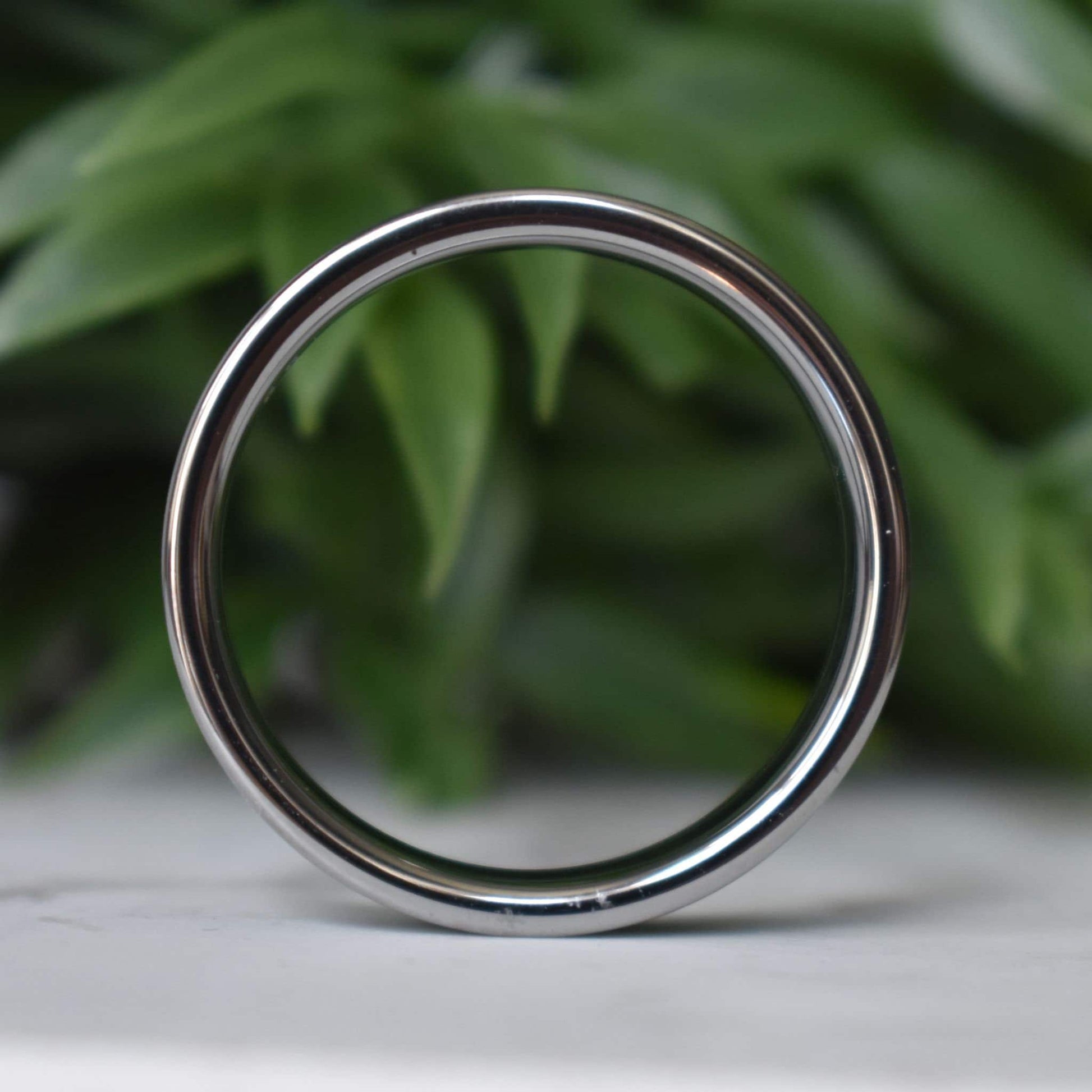 Tungsten 6mm Ring Black Druzy Quartz Wedding Band